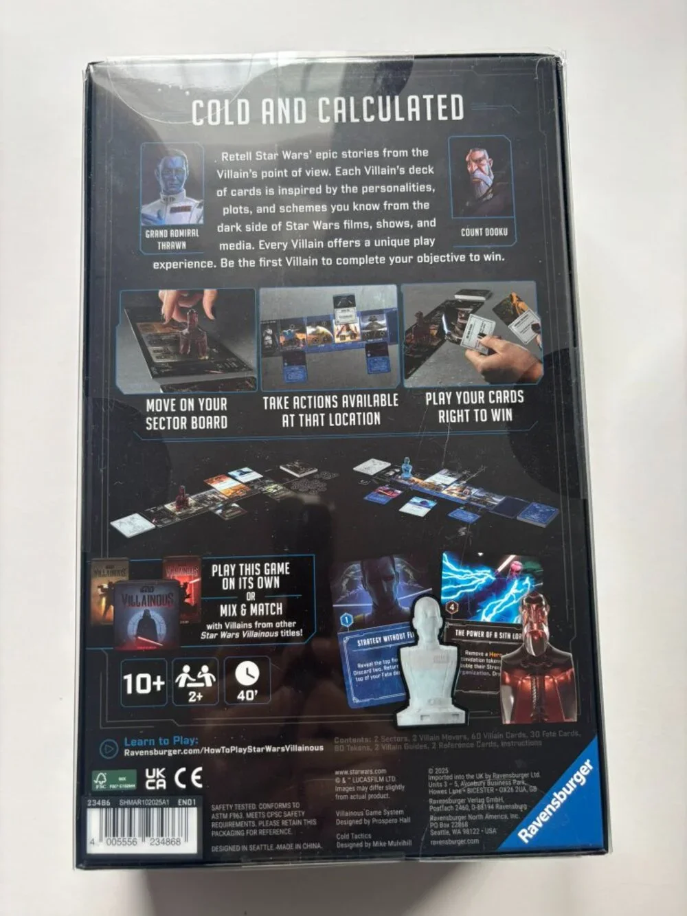 NEW Ravensburger Villainous Star Wars Cold Tactics & Disney Treacherous Tides